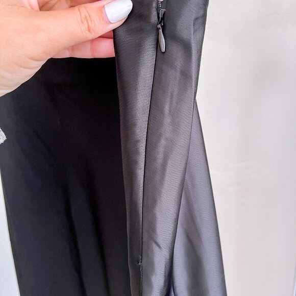 Lulus Smooth Sophistication Black Midi Skirt with Slit - Picture 6 of 9